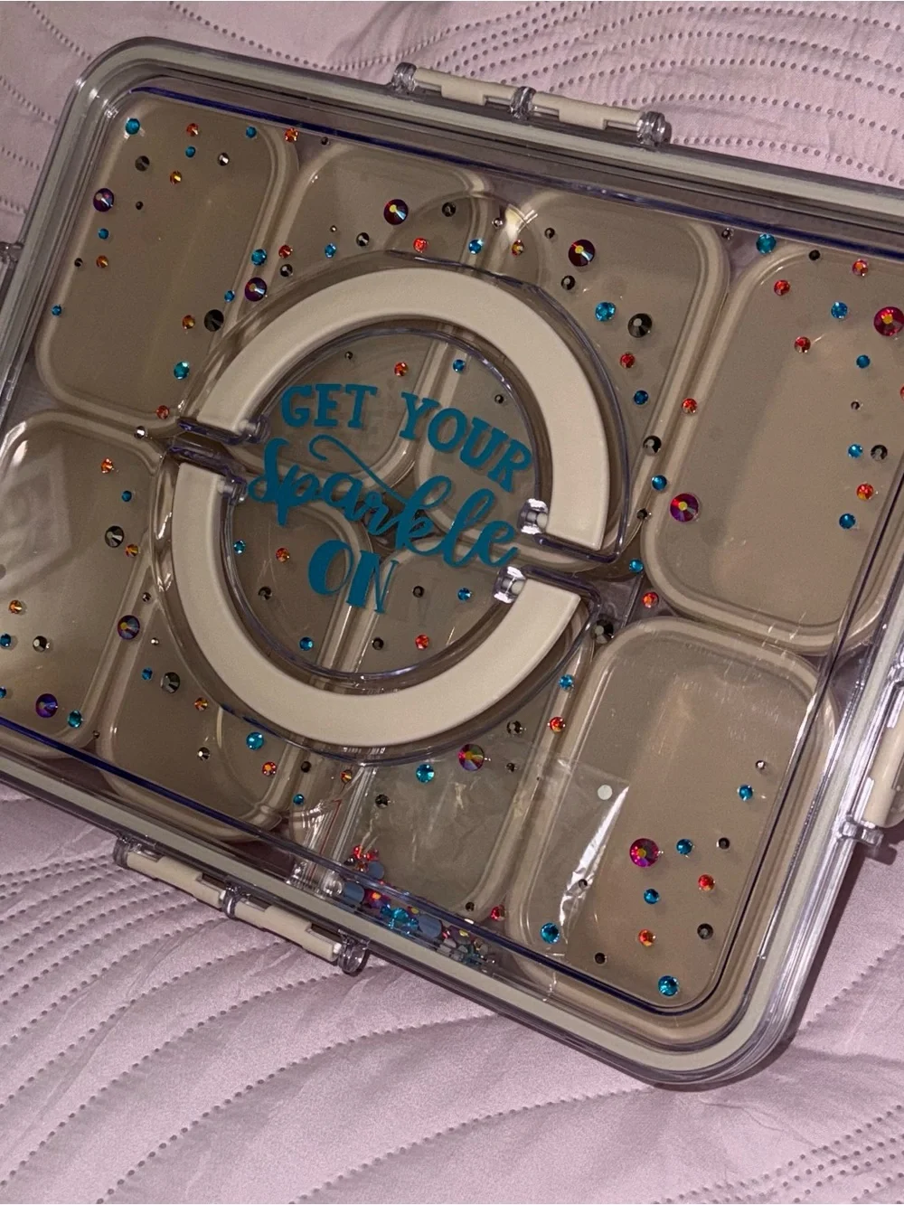 CWC Rhinestoned Get Your Sparkle On Snack/Craft Box NWT